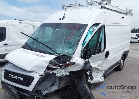 2022 Ram Promaster 1500 High Roof 136 Wb из США, поврежденный, VIN 3C6LRVBG5NE112972